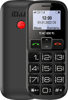 Кнопочный телефон TeXet TM-B322 (черный)