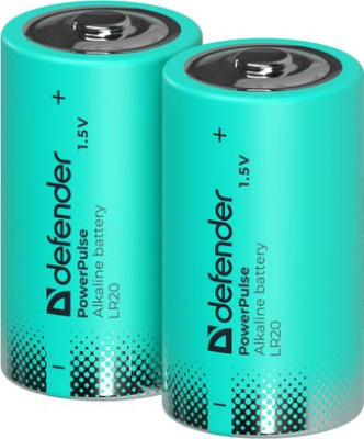 Батарейка Defender LR20-2BL