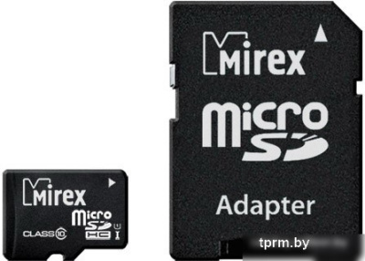Карта памяти Mirex microSDHC UHS-I (Class 10) 32GB + адаптер [13613-ADSUHS32] 