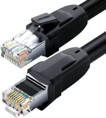 Кабель Ugreen NW121 70330 RJ45 - RJ45 (3 м, черный) 