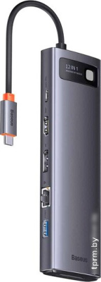 Док-станция Baseus Metal Gleam Series 12-in-1 Multifunctional Type-C Hub Docking Station WKWG020213 