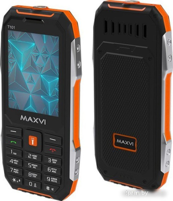 Кнопочный телефон Maxvi T101 (оранжевый) 