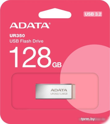 USB Flash ADATA UR350 128GB UR350-128G-RSR/BG (серебристый/коричневый) 