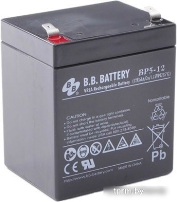 Аккумулятор для ИБП B.B. Battery BP5-12 (12В/5 А·ч) 