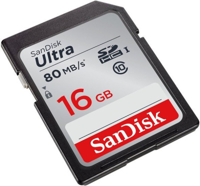 Карта памяти SanDisk SDHC (Class 10) 16GB [SDSDUNC-016G-GN6IN] 
