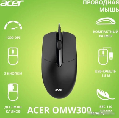 Мышь Acer OMW300 (черный) 
