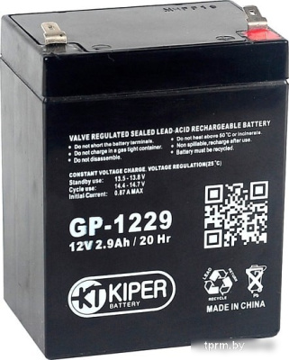 Аккумулятор для ИБП Kiper GP-1229 F1 (12В/2.9 А·ч) 