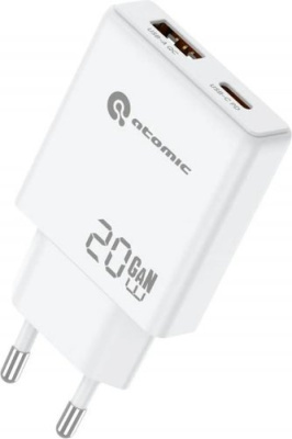 Сетевое зарядное Atomic Blade G203 GAN 20W Lightning (белый)