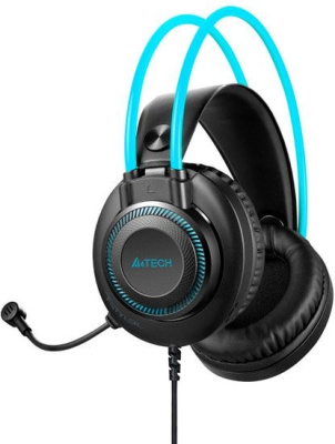 Наушники A4Tech Fstyler FH200i (черный/голубой) 
