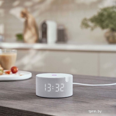 Яндекс Станция Мини 2 с часами (серый опал) 