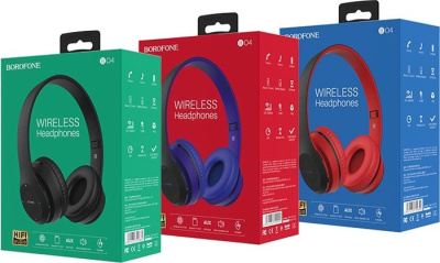 Наушники Borofone BO4 (черный/красный) 