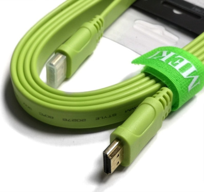 Кабель Meki GH-T-2GR HDMI - HDMI (2 м, зеленый) 