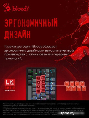 Клавиатура A4Tech Bloody B820R Dual Color 
