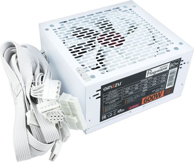 Блок питания Ginzzu PC600 (белый) 