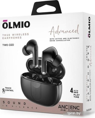 Наушники Olmio TWE-020 (черный) 