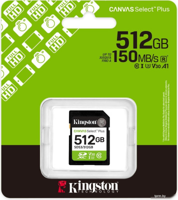 Kingston Canvas Select Plus SDXC 512GB SDS3/512GB 