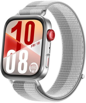 Умные часы Huawei Watch FIT 4 (серебристый, с серым нейлоновым ремешком, международная версия)