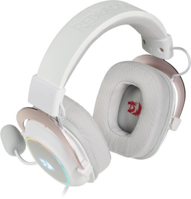 Наушники Redragon Zeus X (белый/розовый) 