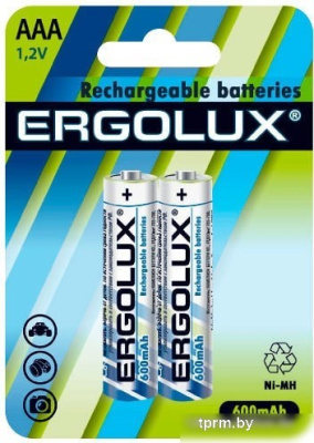 Аккумуляторы Ergolux AAA 600 mAh 2 шт 