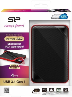 Silicon-Power Armor A62 4TB SP040TBPHD62LS3K 