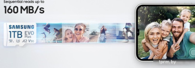 Карта памяти Samsung EVO Plus 2024 microSDXC 256GB (с адаптером) 