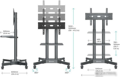 Кронштейн Onkron TS1351 (черный) 