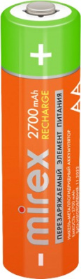 Аккумулятор Mirex AA 2700mAh 2 шт HR6-27-E2