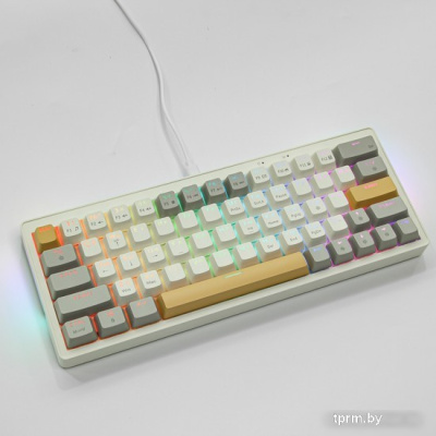 Клавиатура Cyberlynx ZA63 Beige Gray Yellow (TNT Yellow) 