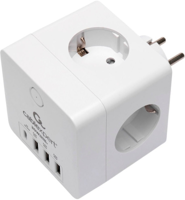 Сетевой фильтр Cablexpert CUBE-4-СU3-W 