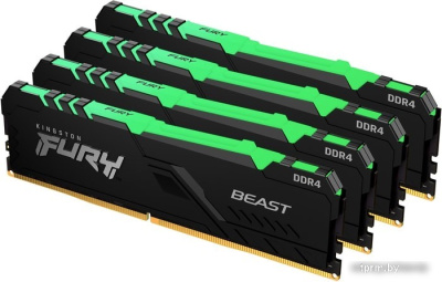 Kingston FURY Beast RGB 4x16GB DDR4 PC4-25600 KF432C16BB1AK4/64 