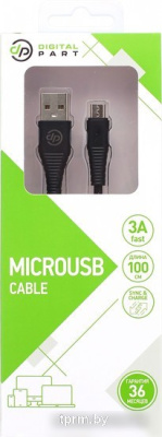 Кабель Digital Part MC-302 USB Type-A - microUSB (1 м, черный) 