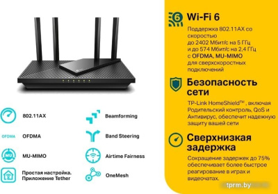 Wi-Fi роутер TP-Link Archer AX55 