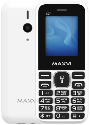Кнопочный телефон Maxvi C27 (белый)