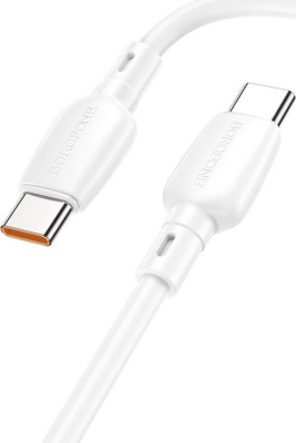 Кабель Borofone BX93 USB Type-С - USB - Type-C (100Вт, 1 м, белый) 