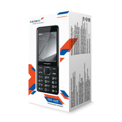 Кнопочный телефон TeXet TM-425 (черный) 