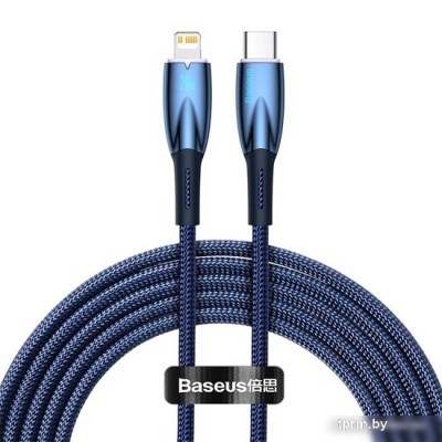 Кабель Baseus Glimmer Series USB Type-C - Lightning (2 м, синий) 
