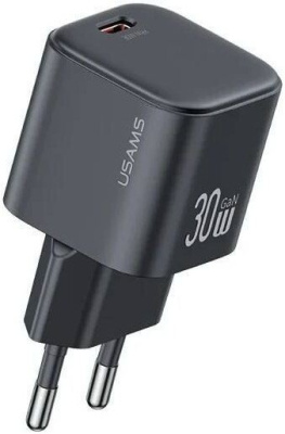Сетевое зарядное Usams CC262 30W GaN (черный)
