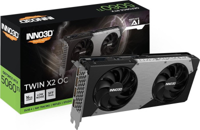Видеокарта Inno3D GeForce RTX 5060 Ti 16GB Twin X2 OC N506T2-16D7X-191073N 