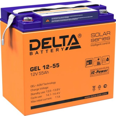 Аккумулятор для ИБП Delta GEL 12-55 (12В/55 А·ч) 