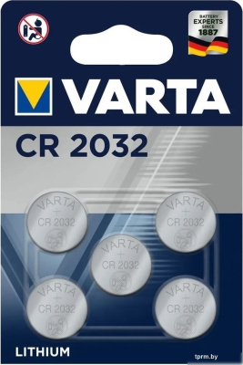Элементы питания Varta Lithium CR2032 3V 6032229405 (5шт) 