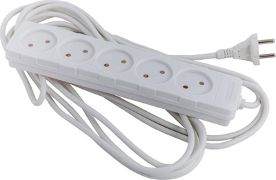 Удлинитель Electraline 62009 (5 м, белый) 