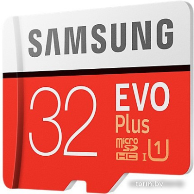 Карта памяти Samsung EVO+ microSDHC 32GB + адаптер [MB-MC32GA] 