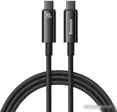 Кабель Baseus Tungsten Gold Fast Charging Data Cable USB Type-C - USB Type-C (2 м, черный) 