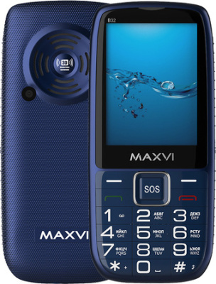 Кнопочный телефон Maxvi B32 (синий)