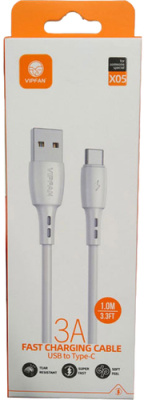Кабель Vipfan X05 USB Type-A - USB Type-C (1 м, белый)
