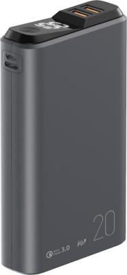Внешний аккумулятор Olmio QS-20 20000mAh (темно-серый) 