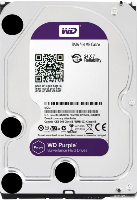 Жесткий диск WD Purple 1TB WD10PURX (восстановленный производителем) 