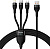 Кабель Baseus CASS030001 USB-A - USB-C, microUSB, Lightning (1.2 м, черный) 