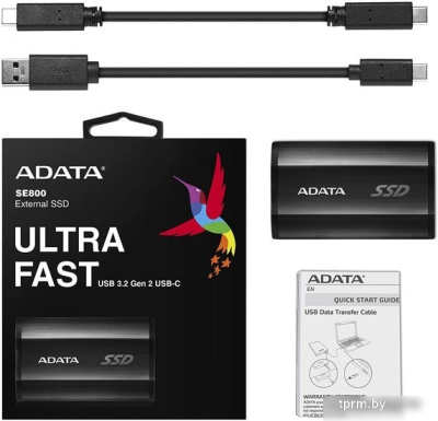 Внешний накопитель A-Data SE800 512GB ASE800-512GU32G2-CBK (черный) 