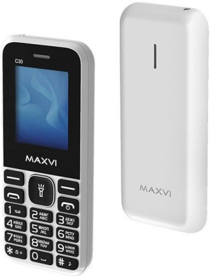 Кнопочный телефон Maxvi C30 (белый) 